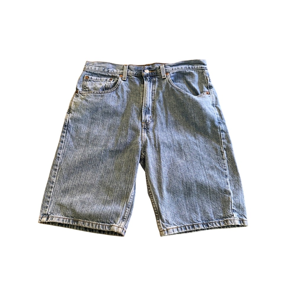 Levis 505 Regular Fit Denim Shorts Mens 33 Medium Wash Blue‎ Cotton Jean Y2K